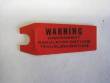 Alternator Warning Tag